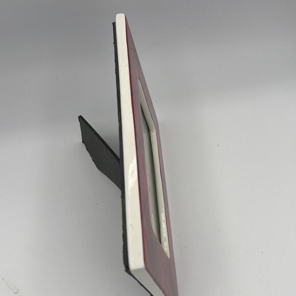 Bath & Body Works Christmas Plaid Picture Photo Frame 4x6 Red Ceramic Argyle - Picture 6 of 10